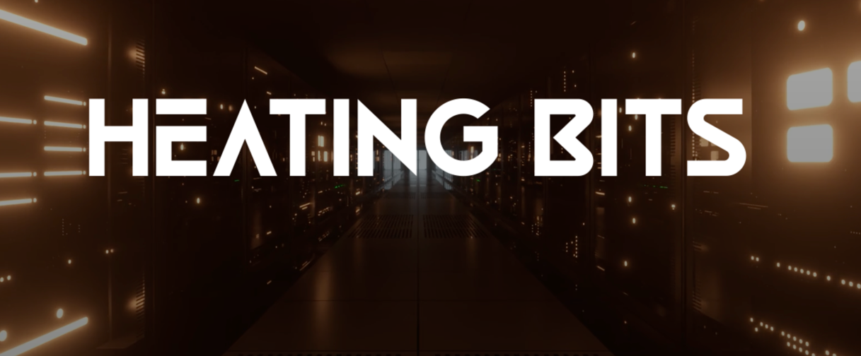 HeatingBits project visual with data-center racks